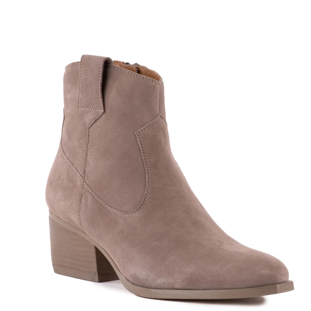 New‎ size 6 Seychelles Upside Almond Taupe Western Leather Ankle Boots